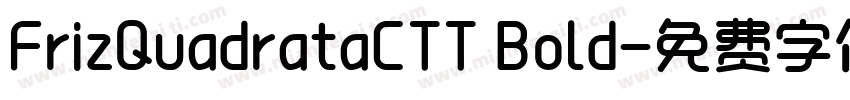 FrizQuadrataCTT Bold字体转换